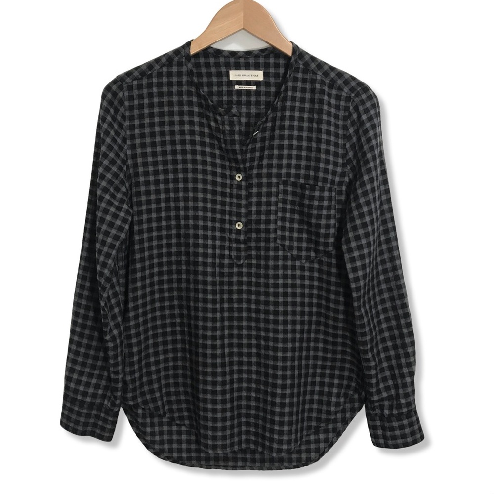 ISABEL MARANT ETOILE Henley Check Shirt 💕